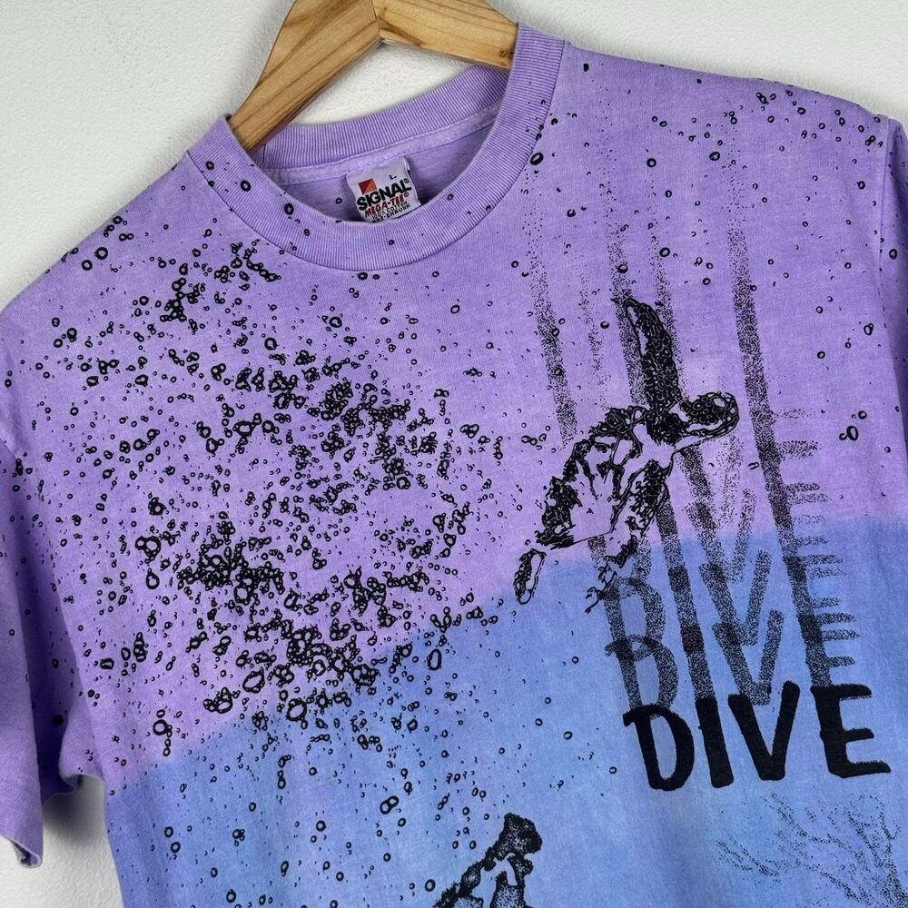 Vintage 90s Signal Habitat Under the Sea Bahamas Single Stitch T-Shirt Size L